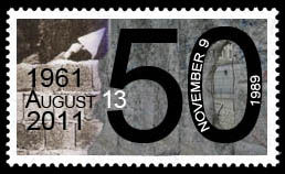 50th Anniversary of the Construction of the Berlin Wall Cinderella Stamp